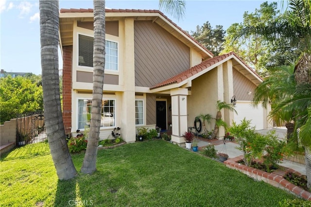 439 Acaso Dr, Walnut, CA 91789 - view of front of home with stucco siding, an attached garage, and a tile roof