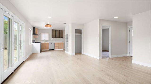 1466 Balboa St, San Luis Obispo, CA 93405 - kitchen with healthy amount of natural light, dishwasher, light wood-style floors, light countertops, and recessed lighting