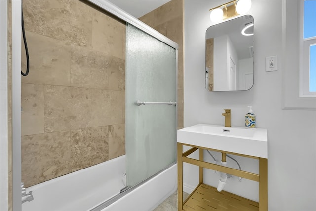 1640 Magnolia Ave, Long Beach, CA 90813 - bathroom with enclosed tub / shower combo and a sink