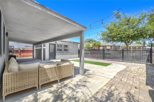 1640 Magnolia Ave, Long Beach, CA 90813 - fenced backyard with a patio and outdoor lounge area