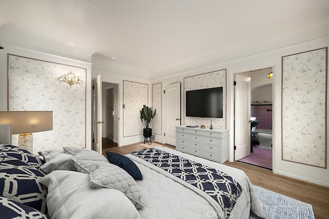 1161 N Everett St, Glendale, CA 91207 - bedroom featuring wood finished floors and ensuite bath