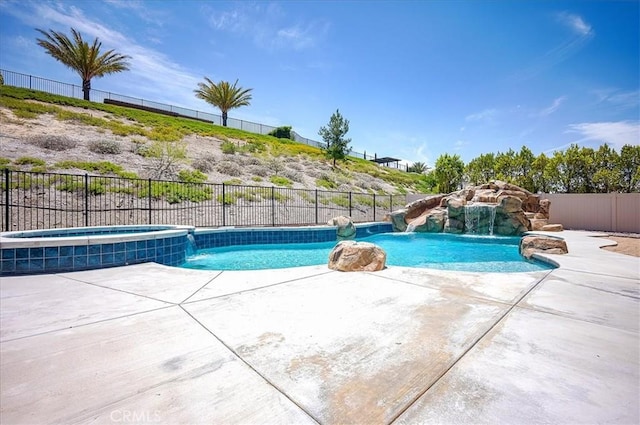 13471 Planet Ct, Riverside, CA 92503 - view of pool with a pool with connected hot tub and a patio
