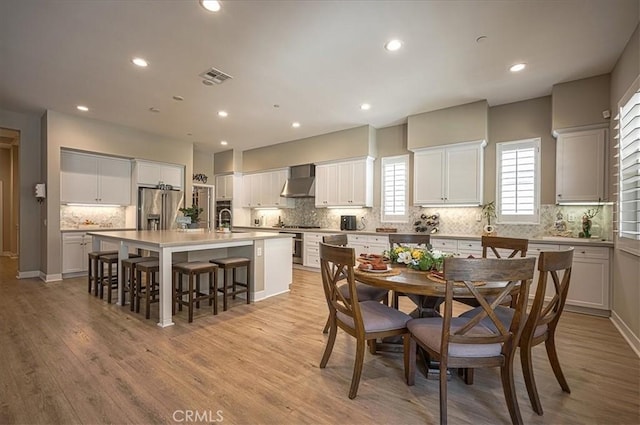 13471 Planet Ct, Riverside, CA 92503 - dining room featuring recessed lighting and light wood-style floors
