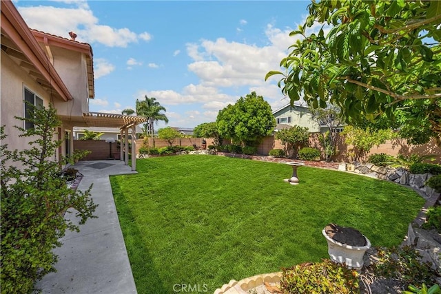 17342 Almelo Ln, Huntington Beach, CA 92649 - fenced backyard with a pergola and a patio