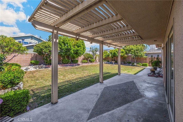 17342 Almelo Ln, Huntington Beach, CA 92649 - fenced backyard with a pergola and a patio