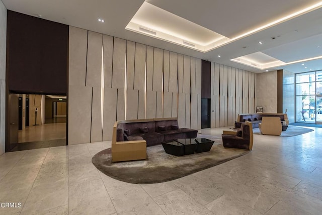 889 Francisco St Unit 802, Los Angeles, CA 90017 - community lobby with floor to ceiling windows and recessed lighting