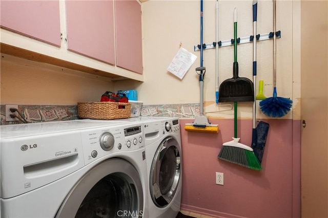1365 Kroonen Dr, Corona, CA 92882 - washroom with washing machine and dryer and cabinet space