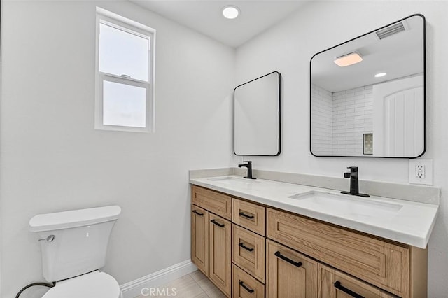 12887 Mount Vernon Ave, Grand Terrace, CA 92313 - full bath with double vanity and tile patterned floors
