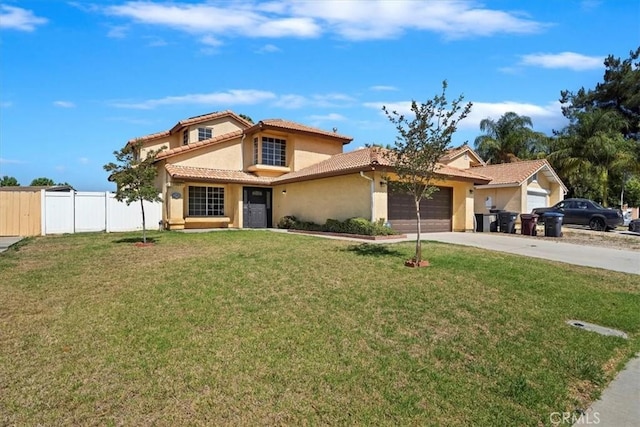 13969 Chervil Ct, Moreno Valley, CA 92553 - view of front of home with a garage, stucco siding, driveway, and a tiled roof