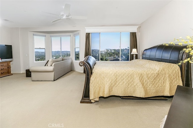 24736 Wooded Vis, West Hills, CA 91307 - bedroom featuring multiple windows, carpet floors, and ceiling fan
