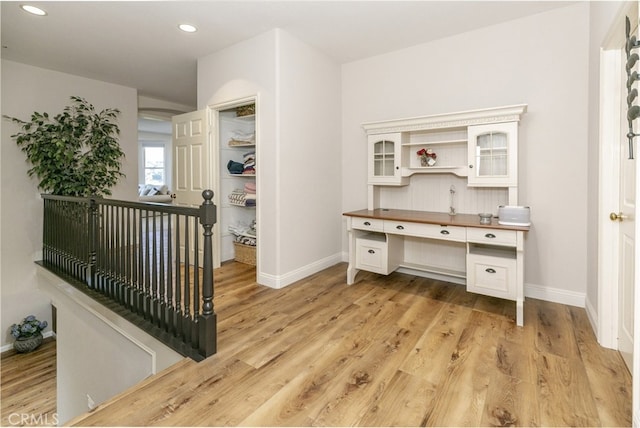 24736 Wooded Vis, West Hills, CA 91307 - office area featuring light wood finished floors and recessed lighting