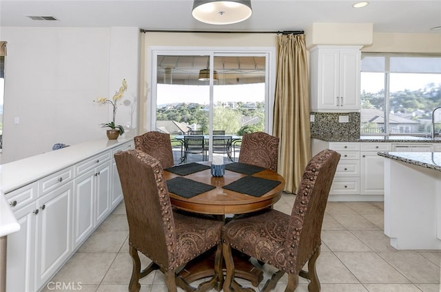 24736 Wooded Vis, West Hills, CA 91307 - dining area featuring light tile patterned floors, plenty of natural light, and recessed lighting