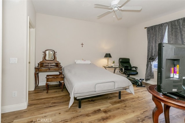 24736 Wooded Vis, West Hills, CA 91307 - bedroom featuring wood finished floors and a ceiling fan