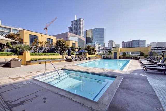 1325 Pacific Hwy Unit 2106, San Diego, CA 92101 - community pool featuring a view of city and a patio area