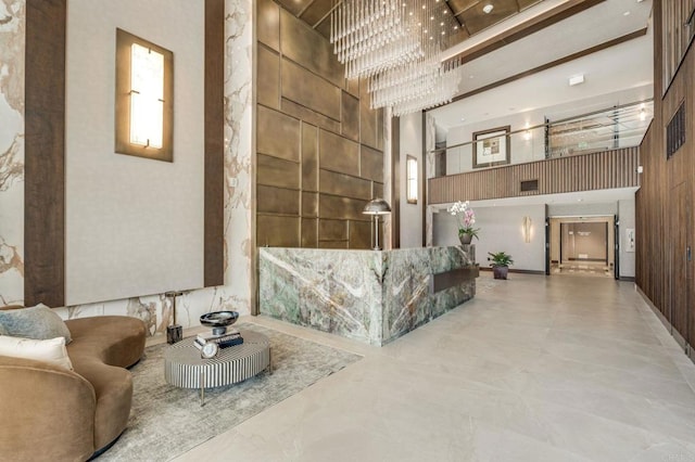 1325 Pacific Hwy Unit 2106, San Diego, CA 92101 - building lobby with a high ceiling and wood walls