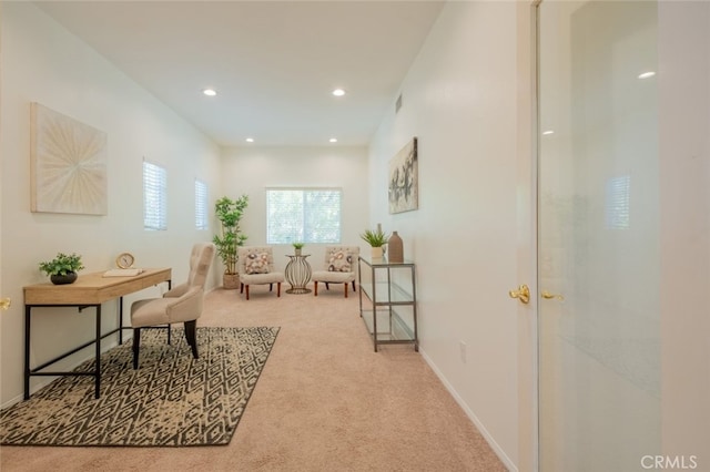 4892 Borders St, Simi Valley, CA 93063 - carpeted home office with baseboards and recessed lighting