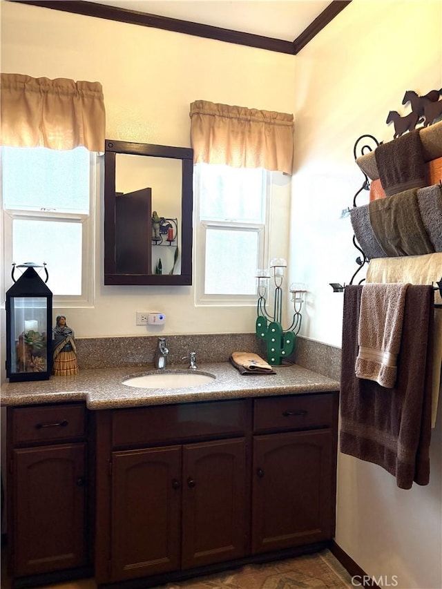10914 S Osage Ave, Inglewood, CA 90304 - bathroom with vanity and ornamental molding