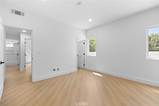 542 N Keystone St, Burbank, CA 91506 - unfurnished bedroom with light wood-type flooring, multiple windows, and recessed lighting