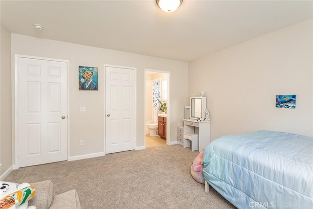 17122 Broken Rock Ct, Riverside, CA 92503 - bedroom featuring light carpet and ensuite bath