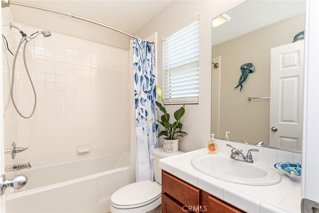 17122 Broken Rock Ct, Riverside, CA 92503 - bathroom with vanity and shower / bathtub combination with curtain
