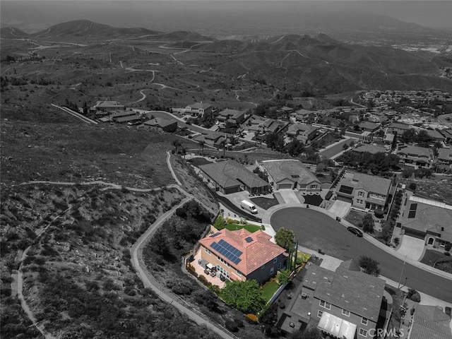 17122 Broken Rock Ct, Riverside, CA 92503 - aerial view of residential area featuring a mountainous background