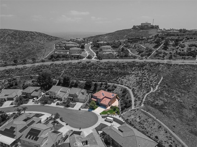 17122 Broken Rock Ct, Riverside, CA 92503 - aerial view of residential area featuring a mountainous background