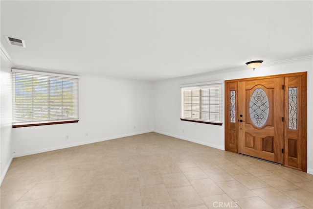 456 Avenida Seville Unit C, Laguna Woods, CA 92637 - entrance foyer featuring crown molding and baseboards