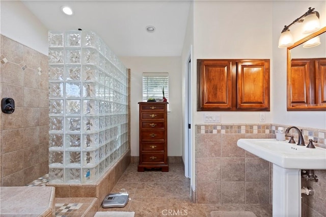 23220 Lakeview Dr, Tehachapi, CA 93561 - full bath featuring walk in shower and tile patterned flooring