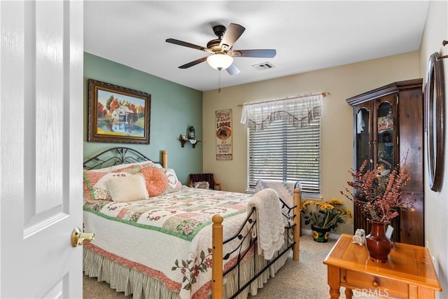 23220 Lakeview Dr, Tehachapi, CA 93561 - carpeted bedroom featuring a ceiling fan