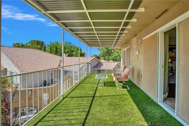 15037 Wildflower Ln, Helendale, CA 92342 - view of grassy yard featuring a balcony