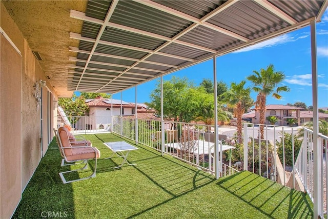 15037 Wildflower Ln, Helendale, CA 92342 - view of green lawn featuring a balcony