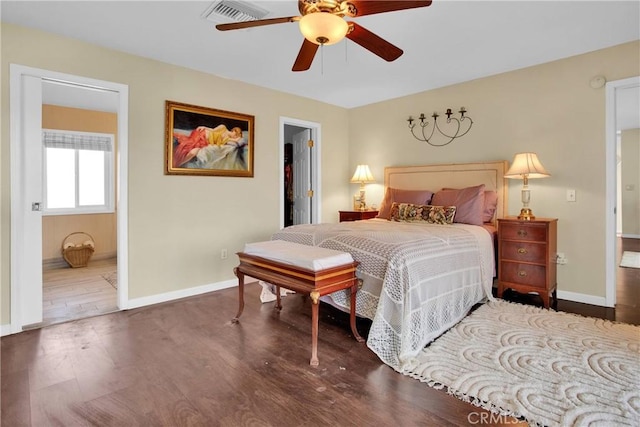 15037 Wildflower Ln, Helendale, CA 92342 - bedroom featuring wood finished floors and a ceiling fan