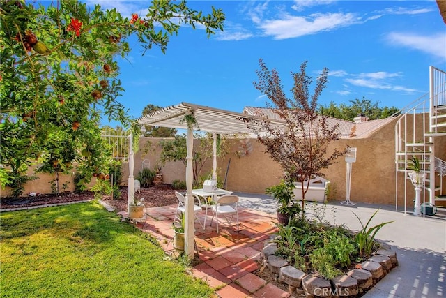 15037 Wildflower Ln, Helendale, CA 92342 - fenced backyard with a pergola and a patio
