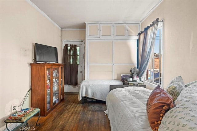 1636 W 70th St, Los Angeles, CA 90047 - bedroom featuring ornamental molding and wood finished floors