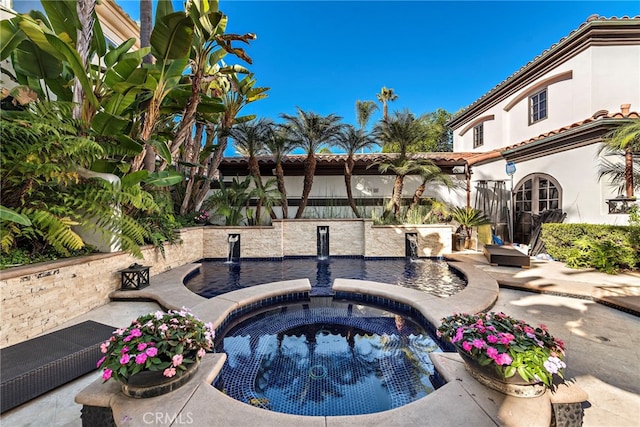 30372 Marbella Vis, San Juan Capistrano, CA 92675 - view of pool featuring an in-ground hot tub and a patio area