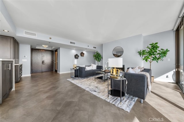 222 Monterey Rd Unit 1203, Glendale, CA 91206 - living room with baseboards and recessed lighting