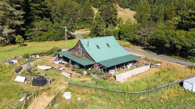 7950 Flynn Creek Rd, Comptche, CA 95427 - aerial view of property and surrounding area with a heavily wooded area