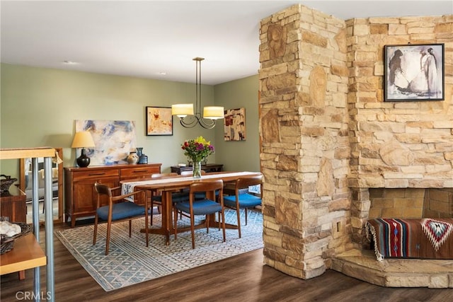 24 Spicewood Way, Irvine, CA 92612 - dining area featuring dark wood-style flooring and a chandelier
