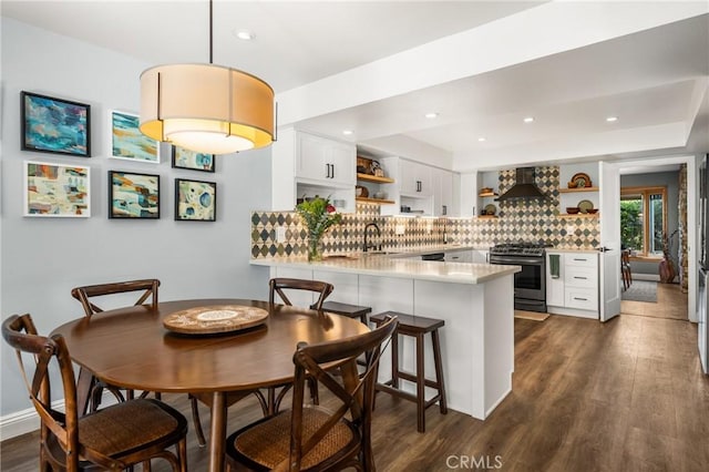 24 Spicewood Way, Irvine, CA 92612 - dining area with dark wood-style flooring and recessed lighting