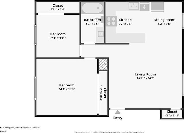 5224 Denny Ave Unit 209, North Hollywood, CA 91601 - view of property floor plan
