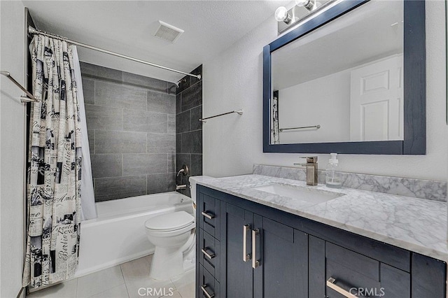 5224 Denny Ave Unit 209, North Hollywood, CA 91601 - bathroom with vanity, shower / bath combo, and tile patterned flooring