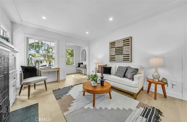 569 Lewis Ave, San Leandro, CA 94577 - living room featuring recessed lighting and light wood-style flooring