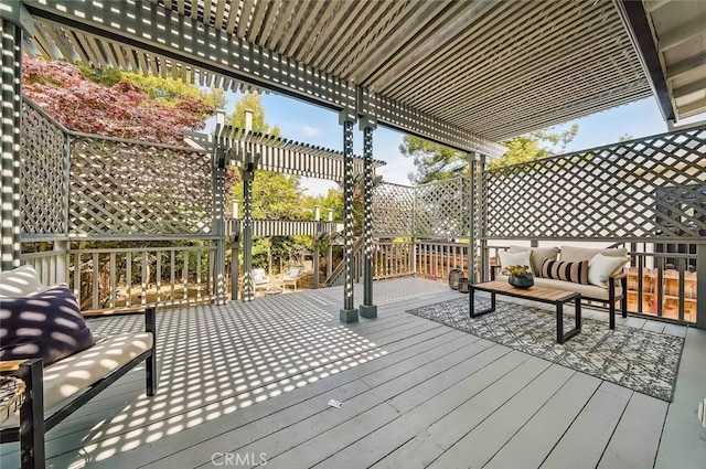 569 Lewis Ave, San Leandro, CA 94577 - wooden terrace featuring a pergola
