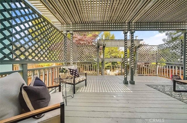569 Lewis Ave, San Leandro, CA 94577 - wooden terrace featuring a pergola