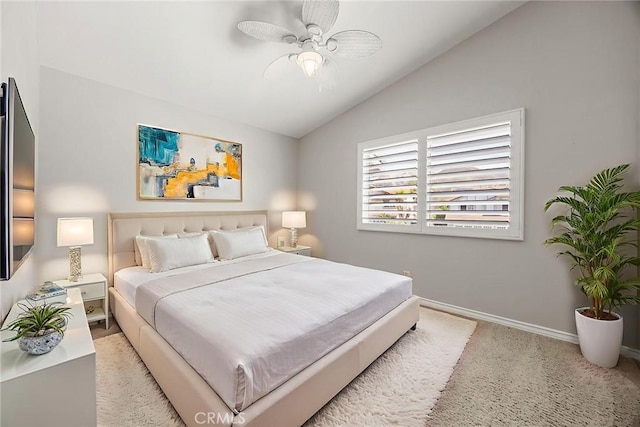 5210 Avenida De Kristine, Yorba Linda, CA 92887 - bedroom with lofted ceiling, light carpet, and ceiling fan