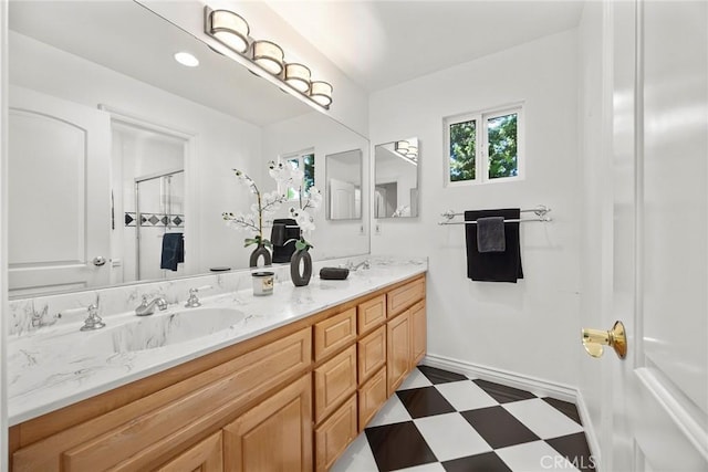 5210 Avenida De Kristine, Yorba Linda, CA 92887 - full bathroom with double vanity and tile patterned floors