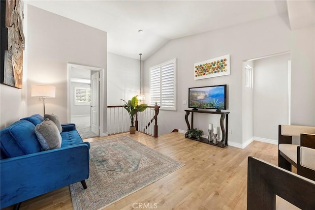 5210 Avenida De Kristine, Yorba Linda, CA 92887 - living area with vaulted ceiling and wood finished floors
