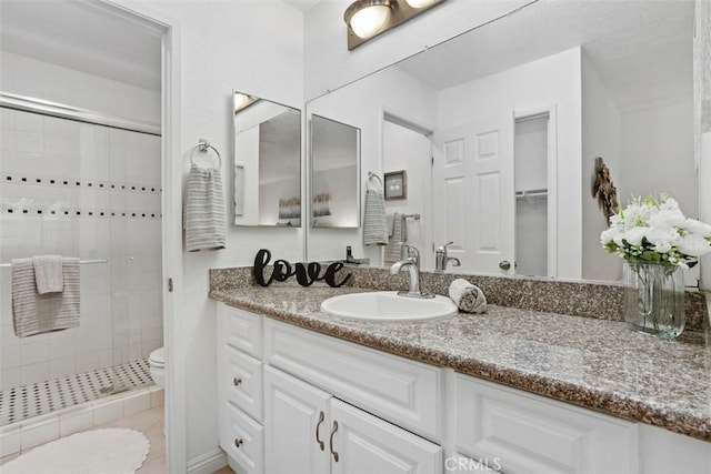 371 N Melrose Dr Unit A, Vista, CA 92083 - bathroom with a shower stall and vanity