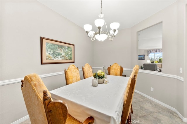 33818 Channel St, Temecula, CA 92592 - dining area with a chandelier and baseboards