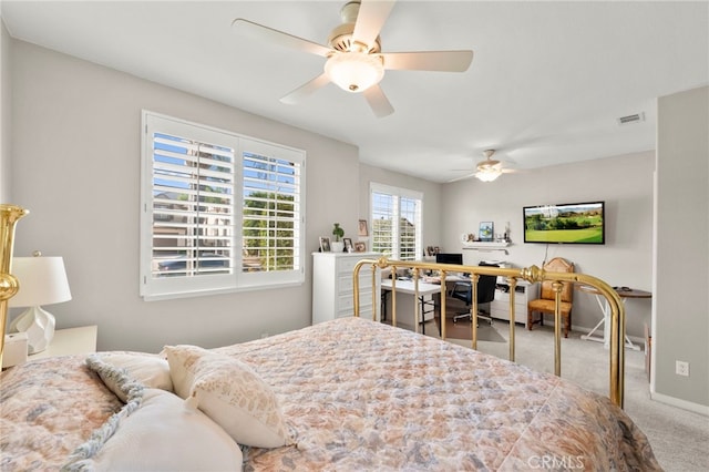 33818 Channel St, Temecula, CA 92592 - bedroom with carpet flooring and ceiling fan